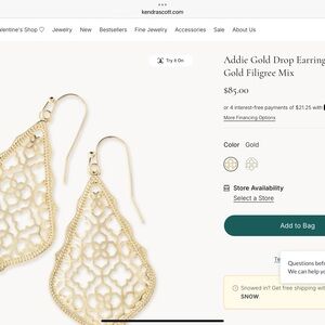 Kendra Scott Gold Filigree Mix Earrings